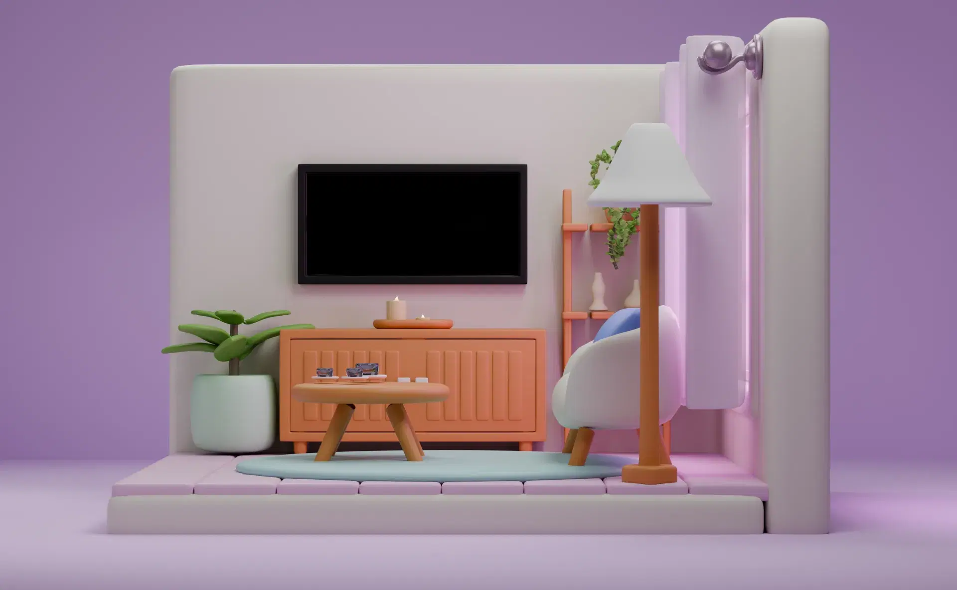 An interactive dorm room preview in Layout